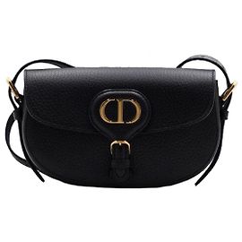 Dior Bolsa de Ombro Bobby East-West em Couro Grão Preto Preto