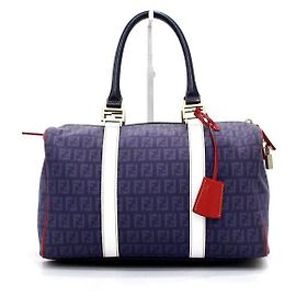 Fendi Boston Tote Bag aus lila FF Canvas Lila