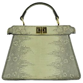 Fendi Borsa Tote e a Tracolla Peekaboo See You Petite D'oro