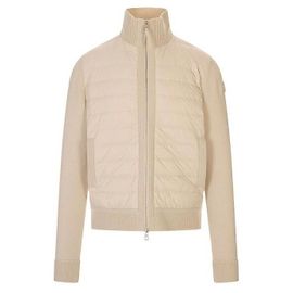 Moncler Gesteppter Wollcardigan Braun