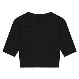 Givenchy Jacquard Crop Sweater Black