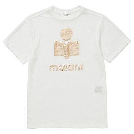 Isabel Marant Leinen-Top mit kurzen Ärmeln WHLG Orange