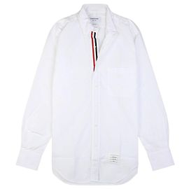 Thom Browne Hidden Three Stripe Poplin Shirt White White