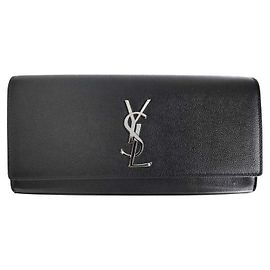 Saint Laurent Cassandra Clutch Schwarz Schwarz