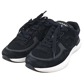 Chanel Mesh-Tennis-Sneaker Schwarz