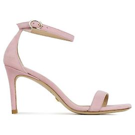 Stuart Weitzman Sandália de salto em camurça Ballet Nunaked Curve SUE Multicor