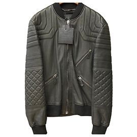 Philipp Plein Skull Biker Leather Jacket Blouson Black