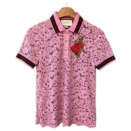 Gucci Kurzarm-Poloshirt Rosa Pink