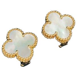 Van Cleef & Arpels Vintage Alhambra Ohrringe, YG, Mehrfarben