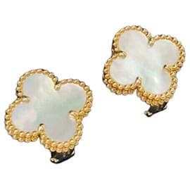 Van Cleef & Arpels Pendientes Vintage Alhambra, YG, Multicolor