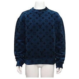 Louis Vuitton Iridescent Monogram Jacquard Strick-Sweatshirt Schwarz