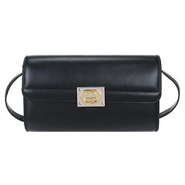 Gucci Interlocking Double Small Shoulder Bag stamp: Black