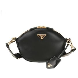 Prada Mini borsa a tracolla in pelle Nero