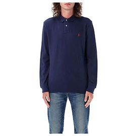 Ralph Lauren Langarm- Poloshirt Blau