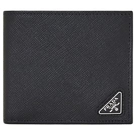 Prada Saffiano Men's Bifold Wallet QHH Black