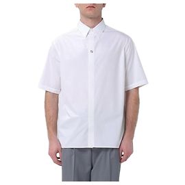 Fendi Camisa de manga corta de algodón Blanco