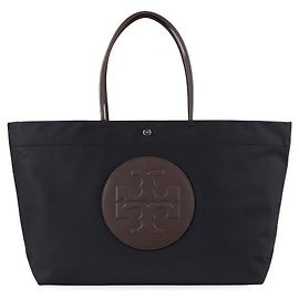 Tory Burch Saco Tote em nylon com logótipo Twist para mulher Preto