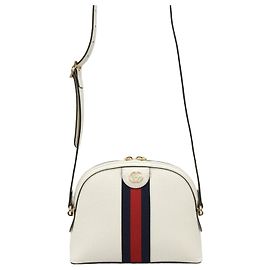 Gucci Borsa a tracolla piccola in pelle Ophidia Argento