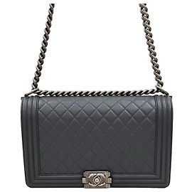 Chanel Classic Boy Bag Large em Pele de Vitelo Preto