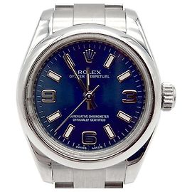 Rolex Oyster Perpetual Steel Uhr Schwarz