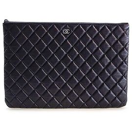 Chanel Große Clutch Schwarz