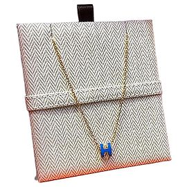 Hermès Collar Mini Blue Gold Popash Multicolor