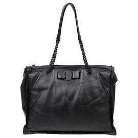 Salvatore Ferragamo Sac à épaule cabas Viva Bow Noir