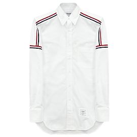 Thom Browne Camicia Oxford Shoulder Line Bianco