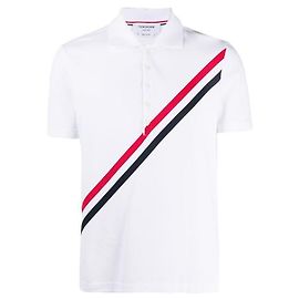 Thom Browne Diagonal Stripe Cotton T-Shirt Multiple colors