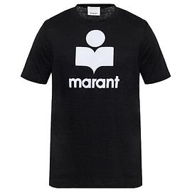 Isabel Marant KARMAN Leinen-T-Shirt Schwarz Schwarz
