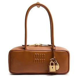 Miu Miu Sac à nœud en cuir Small Marron