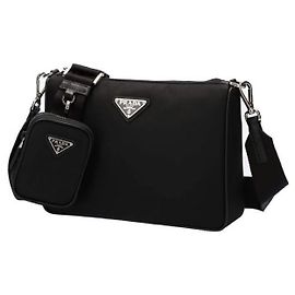 Prada Re-Nylon Saffiano Shoulder Bag Black