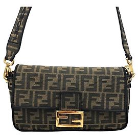 Fendi Bolsa Baguette em tecido jacquard ff FF Multicor