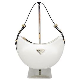 Prada Picca borsa a tracolla in pelle Arke Argento