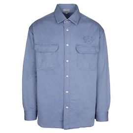 Dior Sovracamicia in gabardine di cotone stamp: Blu