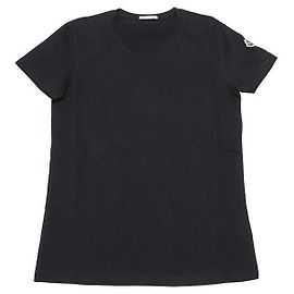 Moncler T-Shirt aus Baumwolljersey mit Logo-Patch Schwarz