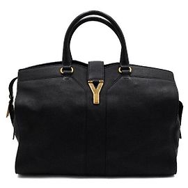 Saint Laurent Cabas Chyc Large Tote Bag Noir