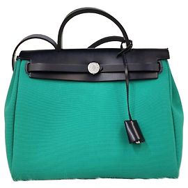 Hermès Herbag Cor Verde Stamp Verde