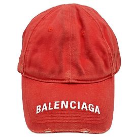 Boné Balenciaga com Logótipo Vermelho Vermelho