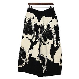 Loewe Collaboration Unisex-Hose aus Intarsia-Wolle mit Stiefmütterchen-Muster Weiß