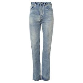 Saint Laurent Benjamin Blue Denim Straight Jeans Multicolor