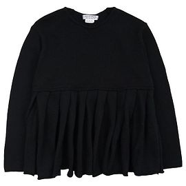 Comme Des Garcons Strickpullover aus Wolle mit Plissee-Details Blau