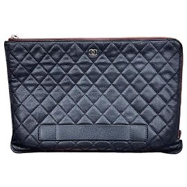 Chanel Clutch Caviar Edição Limitada Large Black Preto