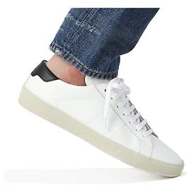 Baskets en cuir blanc Saint Laurent Multicolore