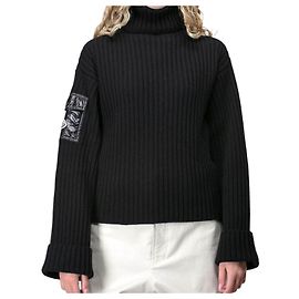 Moncler Malha com Logótipo Preta Preto