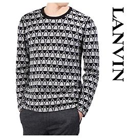 Lanvin Jacquard-Pullover mit Rundhalsausschnitt Mehrfarben