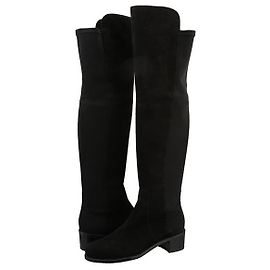 Stuart Weitzman Reserve Suede Long Boots Black Black