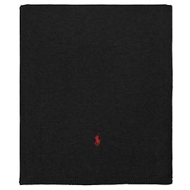 Ralph Lauren Pony Strickschal Schwarz Schwarz