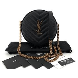 Saint Laurent Borsa Crossbody Monogram Tambourine Nero