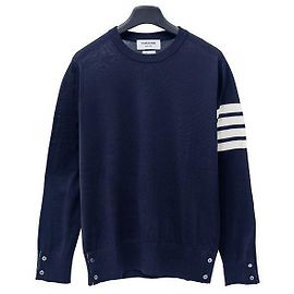 Thom Browne Bar Stripe Sustainable Merino Wool Knit Black